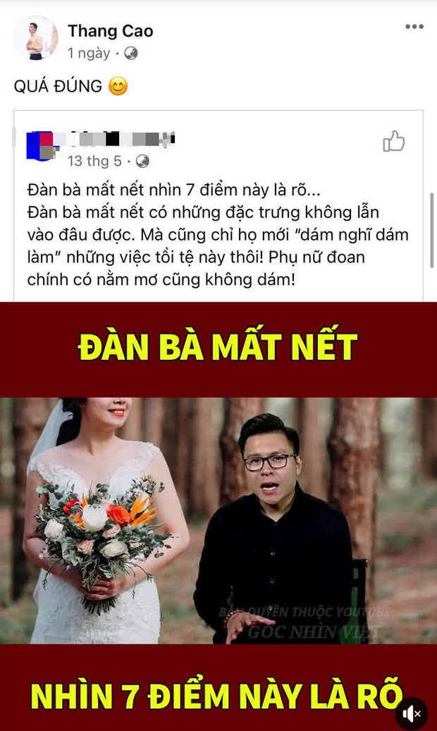 1 ngày trước khi lộ clip đánh vợ, chồng thứ 4 của Cô Xuyến (Về Nhà Đi Con) liên tục đăng đàn mỉa mai đàn bà mất nết?-1