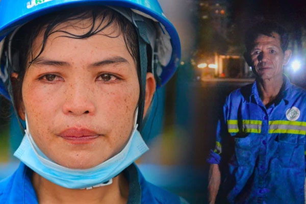 Công nhân thu gom rác bị nợ lương ở Hà Nội nghẹn ngào khi được nhiều mạnh thường quân ủng hộ: Tôi vui lắm... có hôm thức cả đêm ở lều vì sợ mất tiền-13