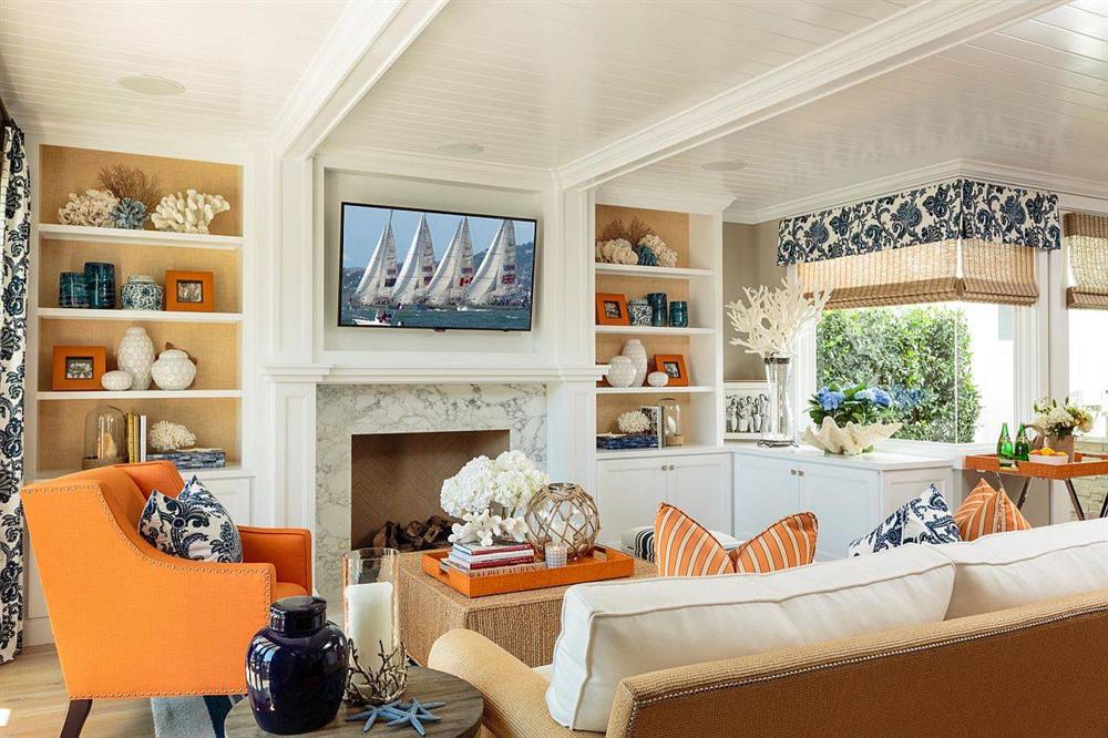 Thiết kế phòng khách theo phong cách bãi biển trẻ trung, hiện đại, ở nhà mà như đang đi nghỉ mát-4