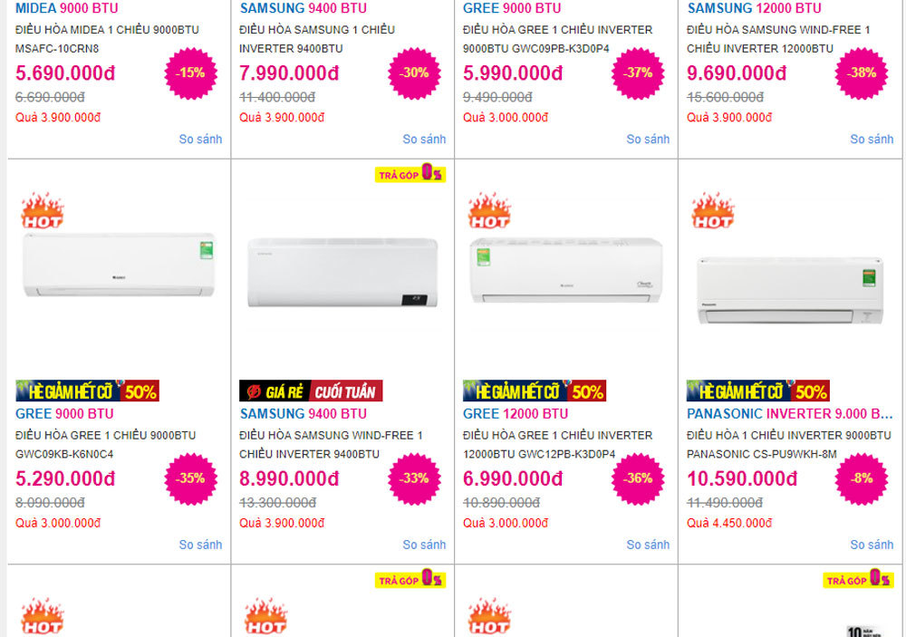 Hiện tượng lạ, điều hòa đời mới đua nhau giảm giá-1