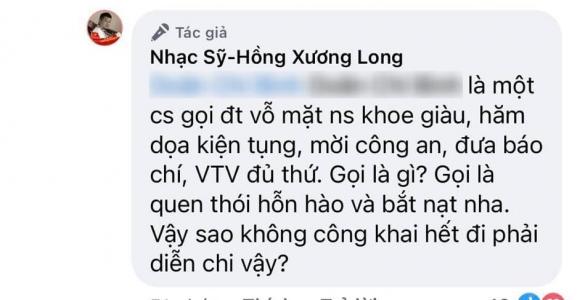 Nhạc sĩ Hồng Xương Long bất ngờ tố Phi Nhung gọi điện khoe tiền, còn mắng hỗn hào-2