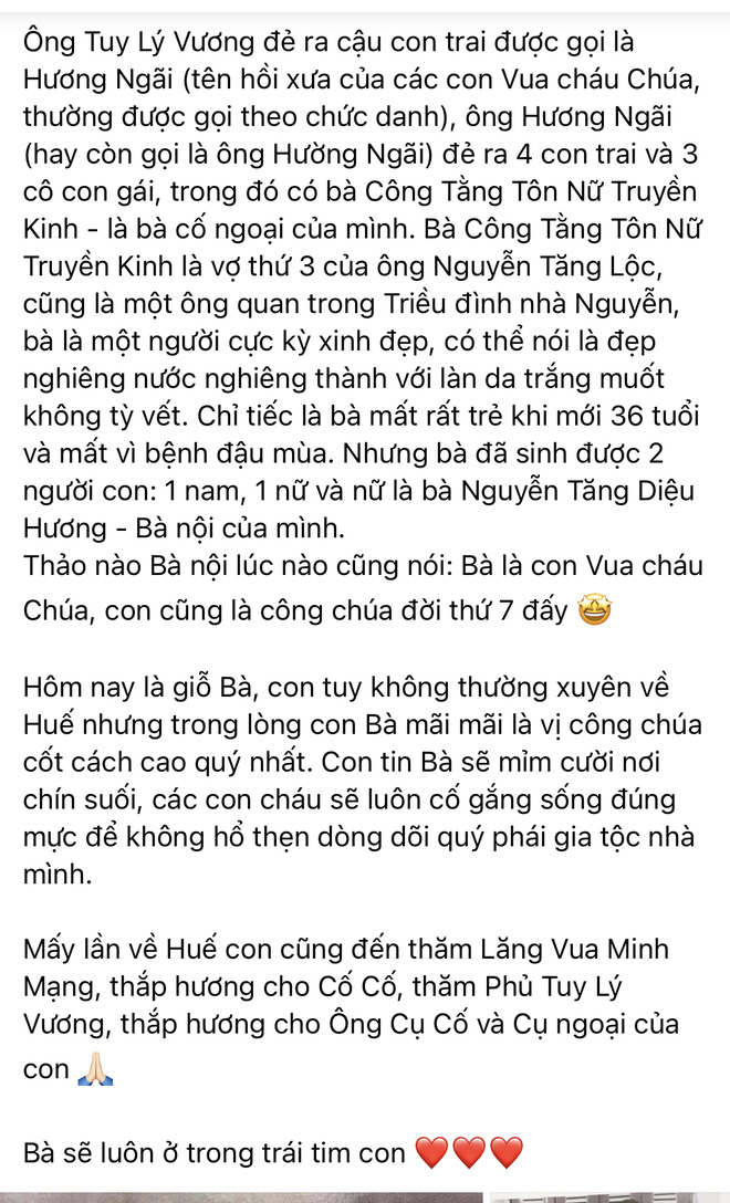 Hoa hậu Hà Kiều Anh hé lộ gia thế khủng: Là công chúa đời thứ 7, cháu vua chúa, Hà Tăng và dàn sao thốt lên điều này-2