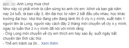 Có người yêu rồi vẫn vô tư nhận quà của đồng nghiệp nam thích mình, lý lẽ cô nàng đưa ra khiến cư dân mạng muốn… đâm đầu vào gối-1