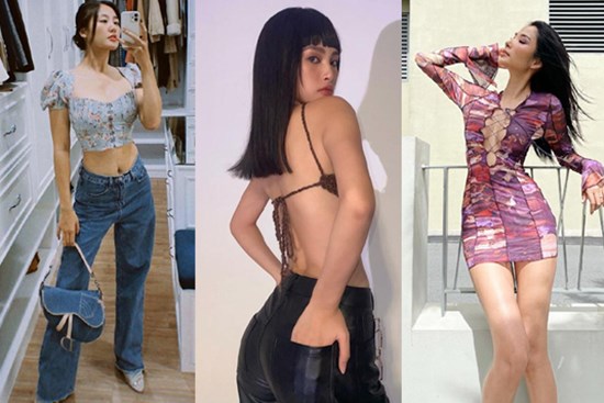 Tiểu Vy diện áo tí hon khoe lưng trần - Miu Lê lên đồ hầm hố