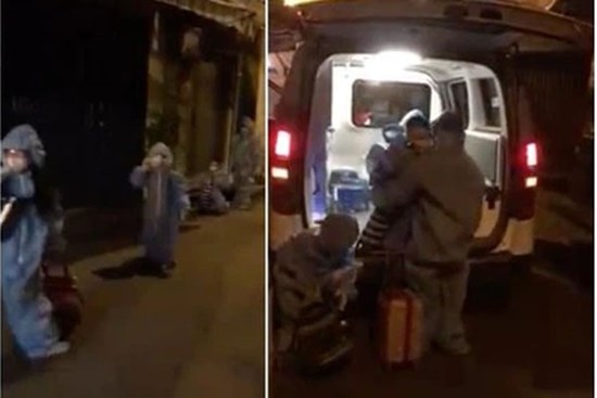 Nhói lòng khoảnh khắc em bé khóc quấy khi cùng cả nhà đi cách ly lúc nửa đêm