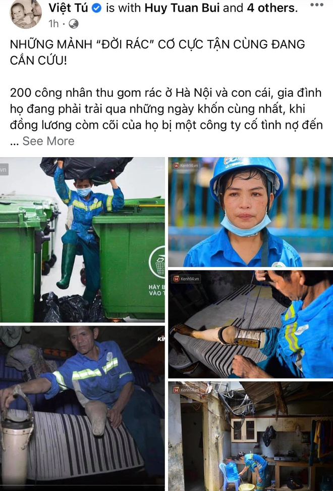 Công nhân thu gom rác bị nợ lương ở Hà Nội nghẹn ngào khi được nhiều mạnh thường quân ủng hộ: Tôi vui lắm... có hôm thức cả đêm ở lều vì sợ mất tiền-2