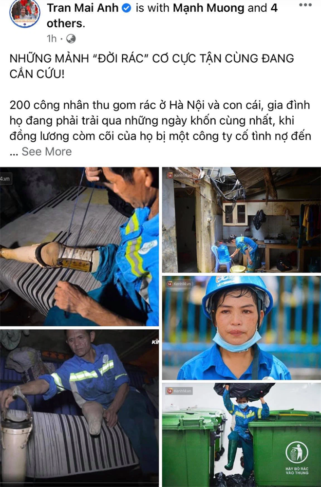 Công nhân thu gom rác bị nợ lương ở Hà Nội nghẹn ngào khi được nhiều mạnh thường quân ủng hộ: Tôi vui lắm... có hôm thức cả đêm ở lều vì sợ mất tiền-3