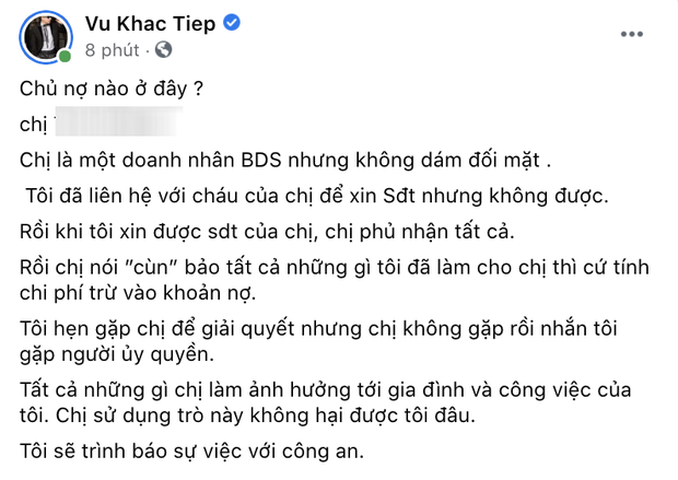 Vũ Khắc Tiệp tung bằng chứng nói rõ về ồn ào bị đòi nợ ở biệt thự 1800m2, vạch mặt 1 nhân vật quen thuộc chơi xấu-1