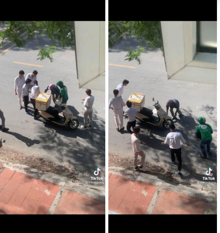 Đang chạy xe thì bị đổ cả thùng cua xuống đường, người đàn ông chứng kiến nhóm thanh niên xúm lại làm một việc không ai ngờ-2