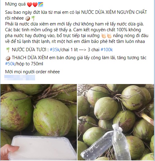 Nước dừa chỉ từ 35k/lít bán đầy chợ mạng, nổ đơn ầm ầm mùa nắng nóng-2