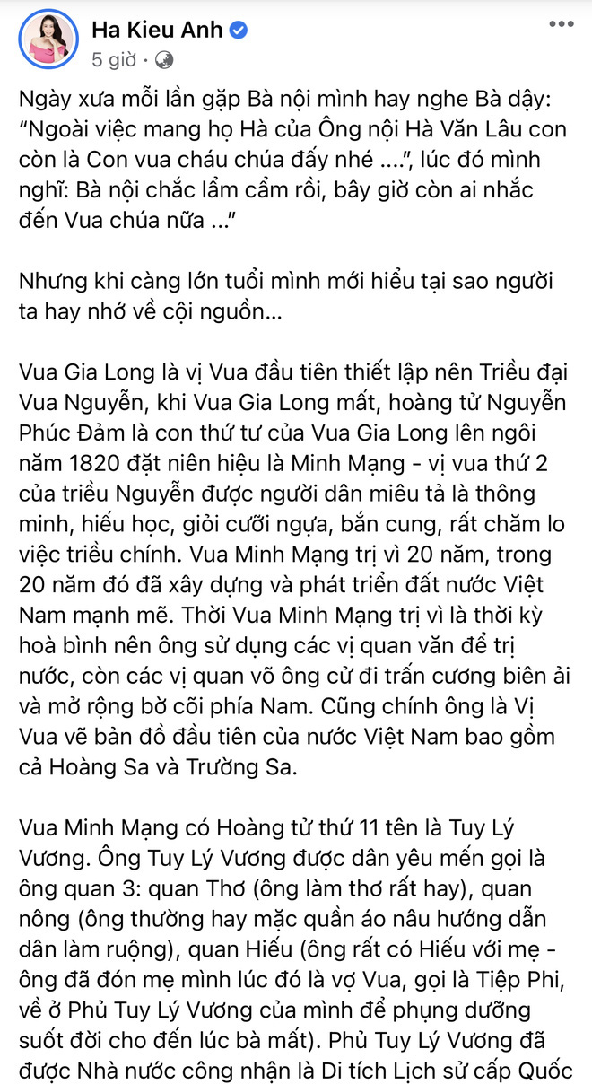 Hoa hậu Hà Kiều Anh đáp trả 1 tràng khi bị netizen thắc mắc về drama tự nhận là công chúa đời thứ 7 triều Nguyễn-5