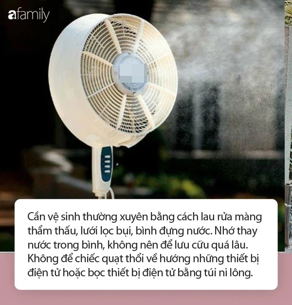 Dùng quạt hơi nước, quạt phun sương: Nhiều người mắc phải 5 sai lầm sau, hãy sửa ngay!-2