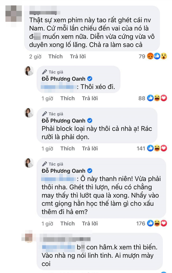 Phương Oanh Hương vị tình thân đáp trả xéo đi, rác rưởi khi bị anti-fan bình luận tục tĩu-2