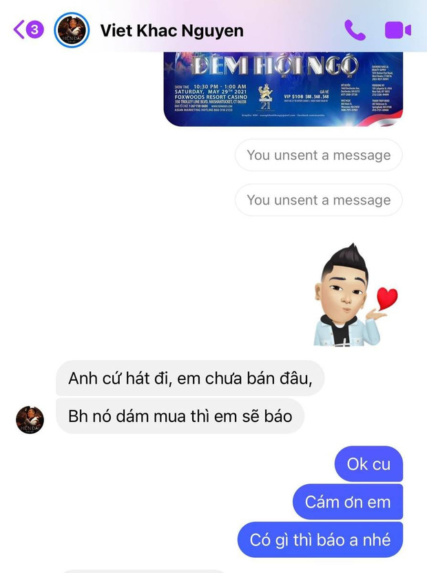 Biến căng: Cao Thái Sơn tung tin nhắn lộ chi tiết Khắc Việt gọi Nathan Lee là nó nhưng xóa ngay, nam nhạc sĩ bức xúc đăng đàn tố giả tạo - Ảnh 4. Khắc Việt tố Cao Thái Sơn ép giá mua bài 1 triệu xuống 500k, hát chùa, cắt hình chat đăng FB và chốt bớt giả tạo đi-3