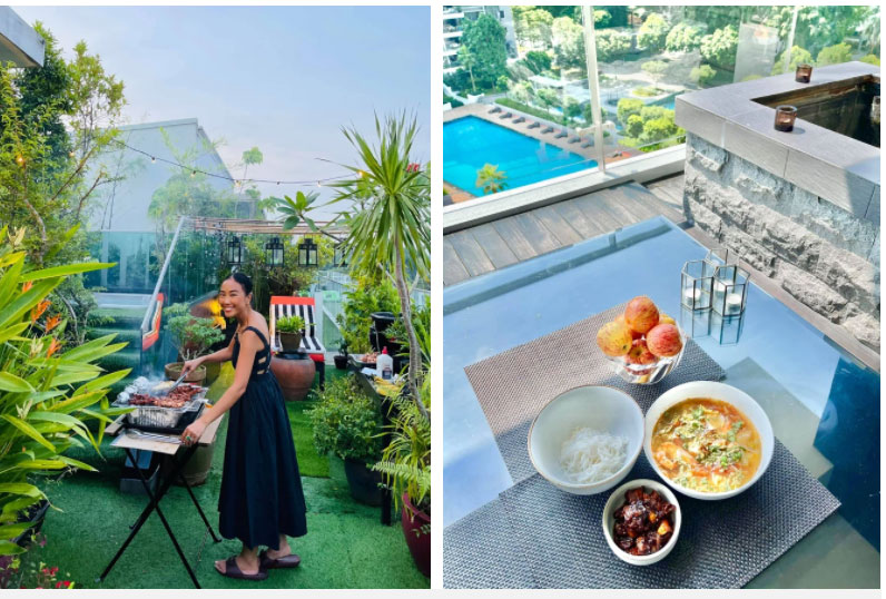 Đoan Trang hội ngộ gia đình Hoàng Oanh, lần đầu hé lộ nhiều ngóc ngách trong căn penthouse xịn xò tại Singapore-5