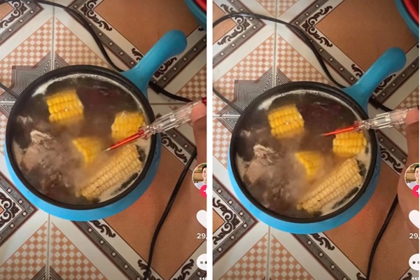 Đang ngồi ăn lẩu, gia chủ phải tạm dừng khi thấy chiếc nồi làm bút thử điện phát sáng, chuyện gì đã xảy ra?-1