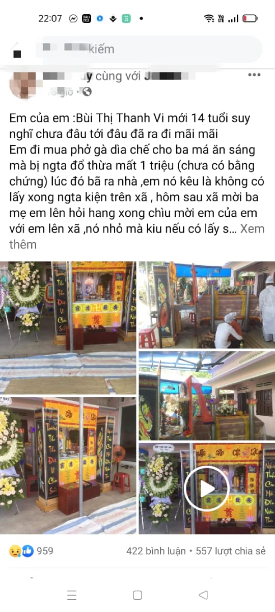 Bình Định: Nữ sinh lớp 8 nghi tự tử sau khi bị nghi ngờ lấy trộm 1 triệu đồng-3