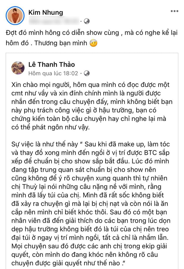 Lê Thúy đã chính thức lên tiếng về drama đàn em tố bị Hoàng Thùy vu ăn cắp túi-5