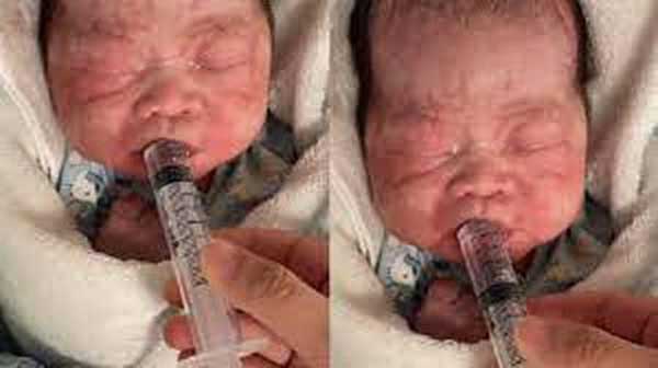 Clip: Em bé vừa sinh ra đã đói đến... hạ đường huyết, hút một hơi hết sạch ống glucose mà cô y tá cho-2