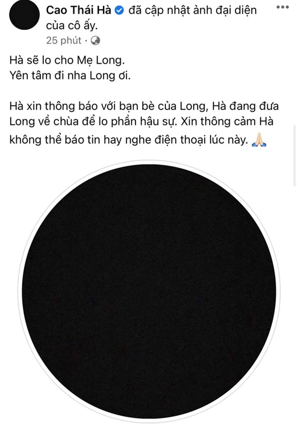 Cao Thái Hà đang cùng gia đình lo hậu sự cho Đức Long trong đêm, nghẹn ngào hé lộ bệnh tình của diễn viên và thông tin tang lễ-2