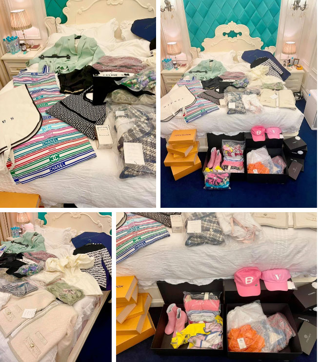 Nghe tin cách ly, nữ đại gia ở biệt thự 200 tỷ hối ship cả núi đồ hiệu đến để mặc ở ...nhà: Giàu gì dữ trời!-3