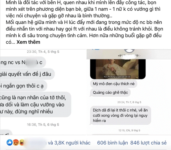 Vụ chồng ngoại tình còn thách thức vợ đang mang thai Thích căng thì đời nát”: Kẻ thứ ba lên tiếng, tung bằng chứng bị dọa-4