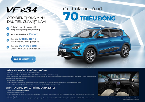 8 ngày cuối ưu đãi cho khách mua ô tô điện VinFast VF e34-4