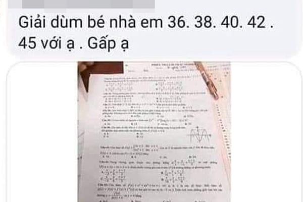 NÓNG: Công an vào cuộc vụ nghi vấn thí sinh lén chụp ảnh đề Toán gửi ra ngoài khi vẫn ngồi trong phòng thi-3