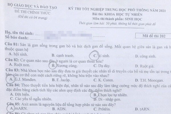 Đề thi và đáp án môn Vật Lý tốt nghiệp THPT Quốc gia 2021-8