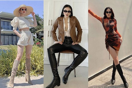 Thời trang phang thời tiết: 40 độ Kỳ Duyên, Chi Pu vẫn diện boots cao cổ