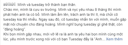 Phát hiệu người yêu cắm sừng, cô gái cứ nhằm Tuesday mà chửi, ai ngờ lại thành... bạn tâm giao-1