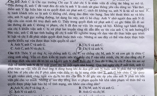 Đề thi môn Giáo dục công dân gây tranh cãi vì dã man, phản cảm, bộ môn này hiện nay đang dạy gì?-1