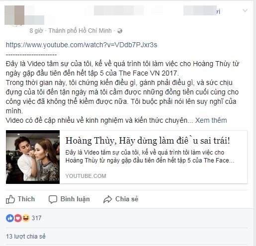 Clip bóc phốt Á hậu Hoàng Thùy bị chia sẻ lại rầm rộ: Qua cầu rút ván, đày đọa người khác-3