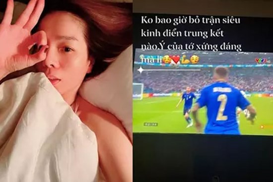 Thức đêm xem Euro, Lệ Quyên bị bắt lỗi sai, vội vàng 'chữa cháy'