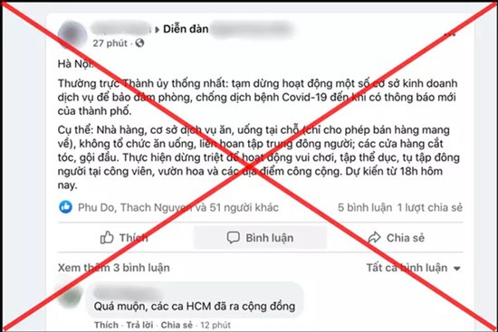 Thực hư thông tin tạm dừng cơ sở ăn uống, cắt tóc từ chiều nay