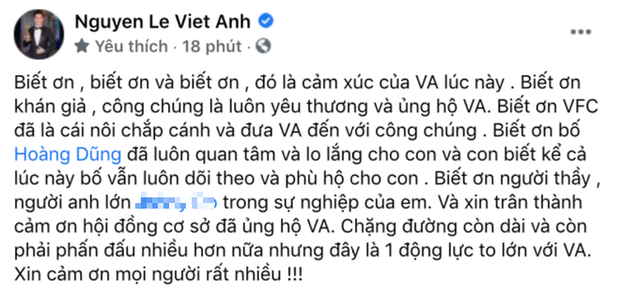 Việt Anh lên tiếng sau khi được đề xuất thành NSƯT, cảm ơn một nhân vật đặc biệt có ảnh hưởng lớn đến sự nghiệp-2