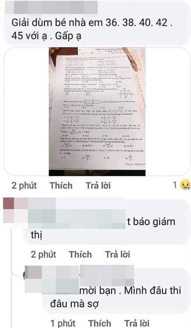 Thông tin mới nhất về vụ thí sinh thi tốt nghiệp lén chụp đề Toán gửi ra ngoài, nhờ người thân làm-1