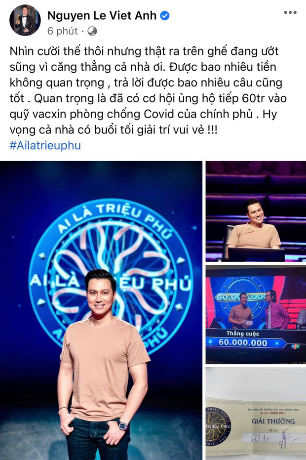 Việt Anh gây bão với mục đích sử dụng số tiền thưởng kỷ lục 60 triệu ở Ai Là Triệu Phú, hé lộ cảm giác ít ai thấu trên ghế nóng-3