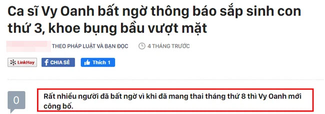 Vy Oanh gây xôn xao khi tháng 3/2021 công khai mang thai gần 8 tháng nhưng tới tháng 7 mới sinh con-1