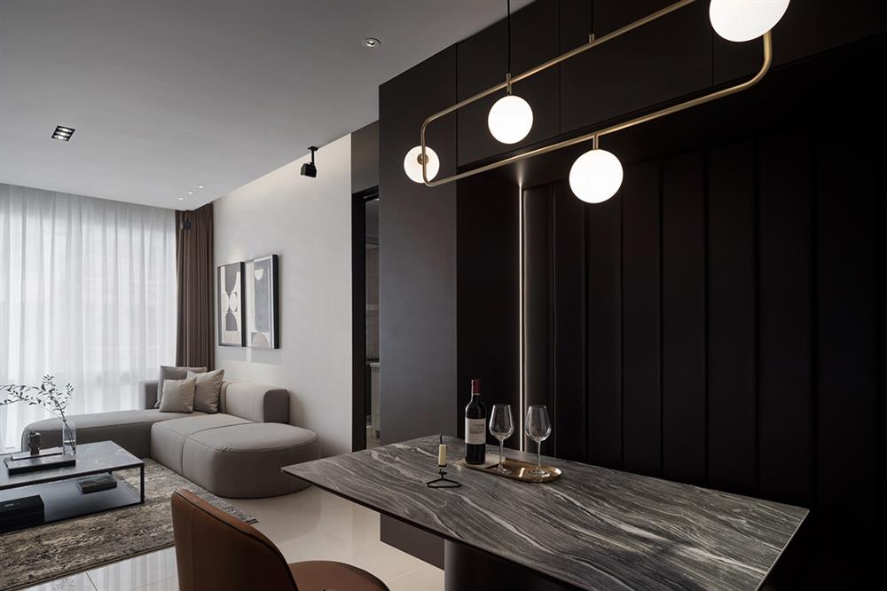 Căn hộ nhỏ tạo sự thư giãn về mặt thị giác bằng những gam màu tối đầy ấn tượng-10