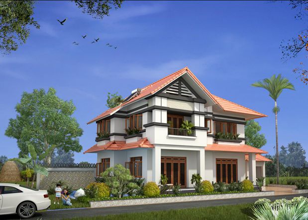 Những mẫu nhà 2 tầng vùng nông thôn đẹp suất sắc cho cuộc sống yên ả, thanh bình đáng mơ ước-1