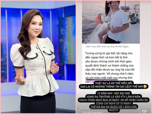Hoa khôi VTV tự dưng bị đồn là gái 1 con, tuyên bố 8 năm làm MC chỉ nghỉ đi chơi chứ nghỉ đẻ lúc nào?-2