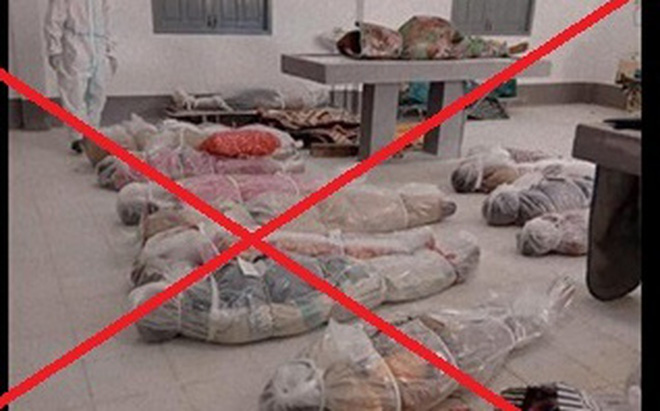 Hình ảnh xác chết của bệnh nhân Covid-19 đặt trên mặt sàn được cho là ở TP. HCM là tin giả-1