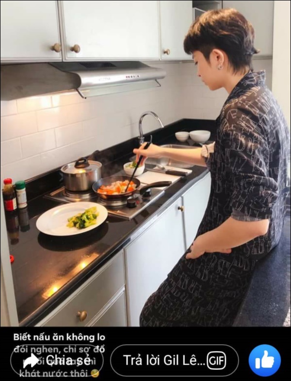 Ở nhà ngày dịch, Gil Lê vào bếp nấu nui hầm sườn non rau củ&nbsp;ngon lành, đẹp mắt không thua gì nhà hàng-8