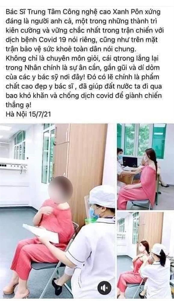 Phó GĐ BV Xanh Pôn lên tiếng vụ người phụ nữ khoe được tiêm vaccine Covid-19 nhờ quen người anh”-2