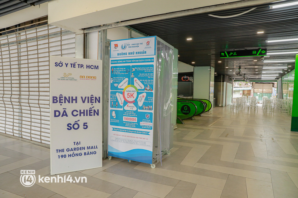 Cận cảnh bệnh viện dã chiến số 5 tại Thuận Kiều Plaza trước ngày hoạt động-1