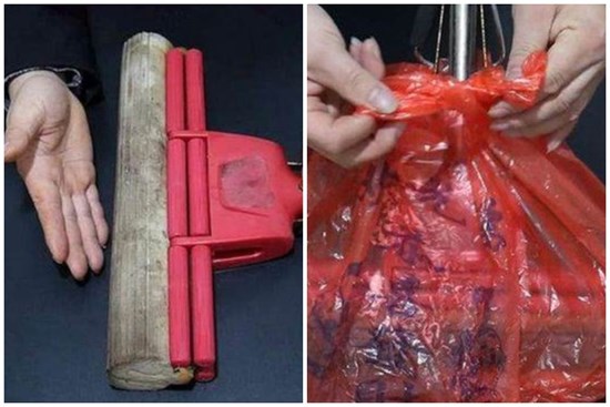 Cây lau nhà bị bẩn, có mùi sau thời gian dài sử dụng, chỉ cần một chiếc túi nilon là bạn có thể làm sạch ngay lập tức