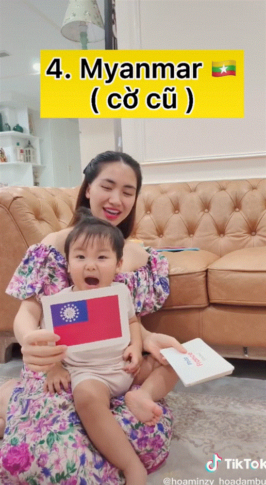 Clip 2 triệu view đang hot: Quý tử nhà Hoà Minzy chưa đầy 2 tuổi đã thuộc làu 19 quốc kỳ, ai cũng phục sát đất-2