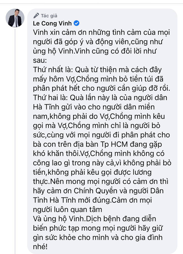 Công Vinh lên tiếng vạch rõ 2 điều quan trọng, Thuỷ Tiên tung bằng chứng dằn mặt” khi bị tố nhận vơ 100 tấn lương thực-5