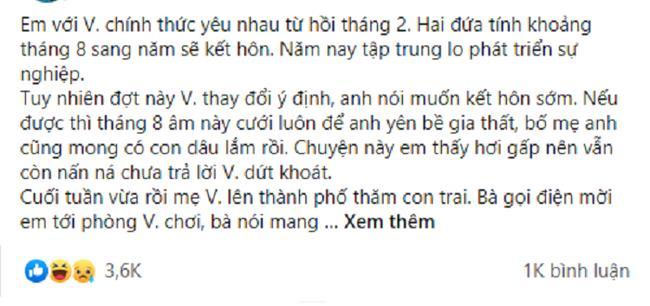 Mẹ chồng tương lai giục cưới gấp vì ưng quá rồi, nhưng vô tình nghe được lời dặn dò ấy, cô lập tức chia tay-1